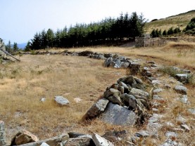 Esterzili - Sa 'omu de Orgìa: muro che delimita l'area sacra