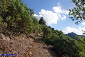 Sentiero per Sa Stiddiosa, al centro  "Sa perda longa"