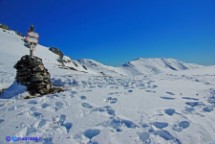 Immagine invernale dei monti del Gennargentu