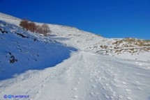 Immagine invernale dei monti del Gennargentu