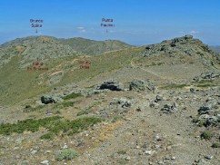 Genna Orisa, Punta Su Sciùsciu, Bruncu Spina e Punta Paulinu viste da Punta della Croce